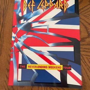 Def Leppard 'Never-Ending Weekend Tour' Red, Blue & White Poster